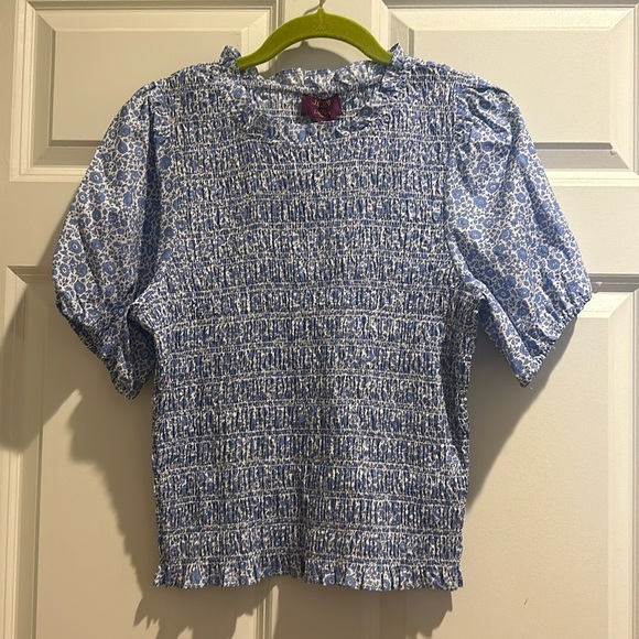 NWT J.Crew Puff-sleeve smocked top in Liberty® D'Anjo Coast fabric - Picture 1 of 3
